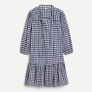 j crew navy gingham cover up/ dress